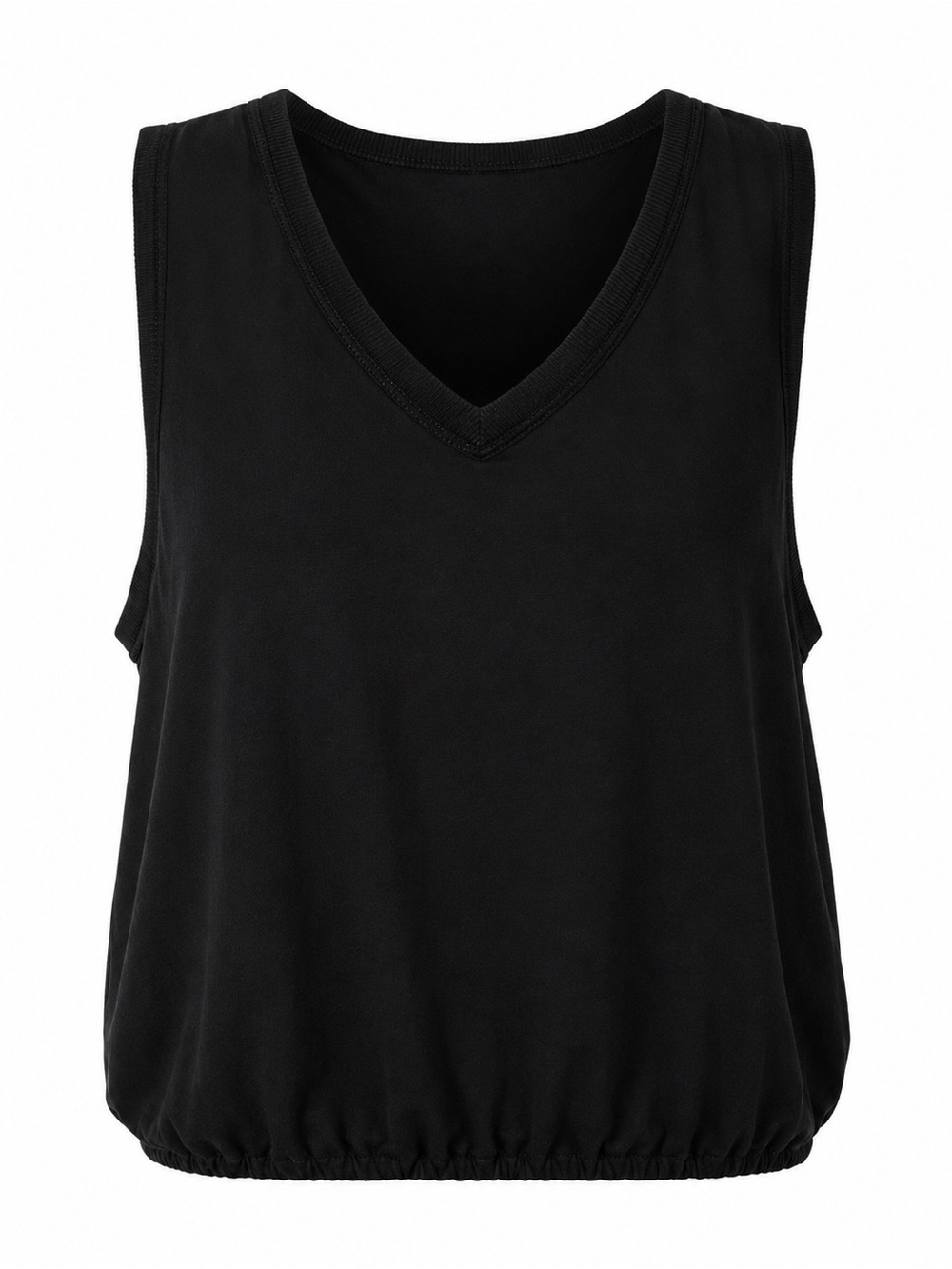 New with Tag! Anthropologie Pilcro Black V-Neck Blouson Tank sz L